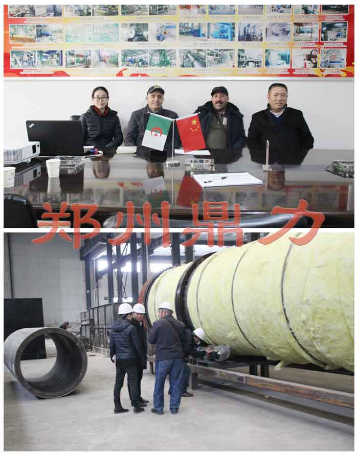 阿爾及利亞客戶考察酒糟烘干機